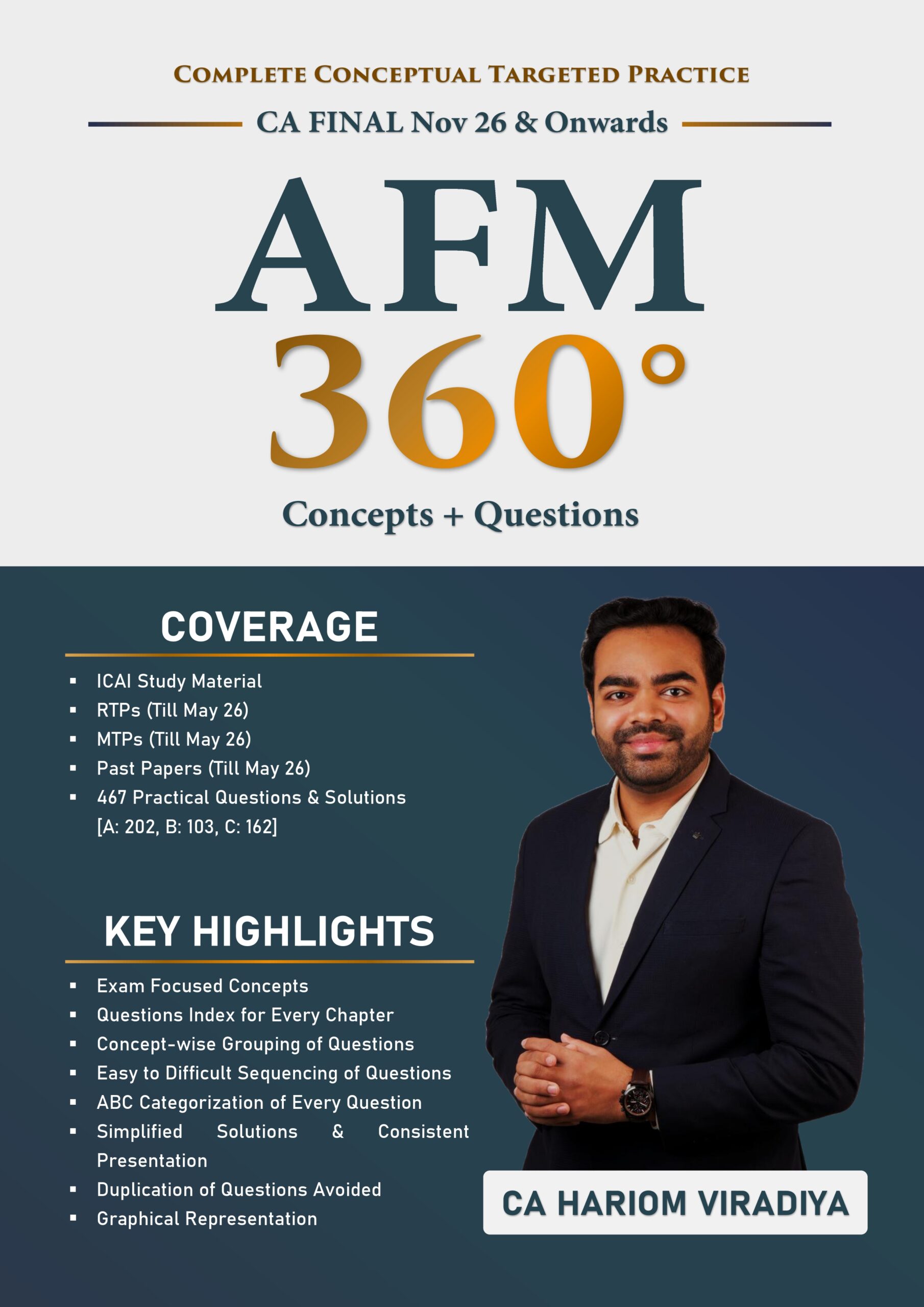Cover Page CA Final AFM 360° Concepts + Questions Book - Image 1